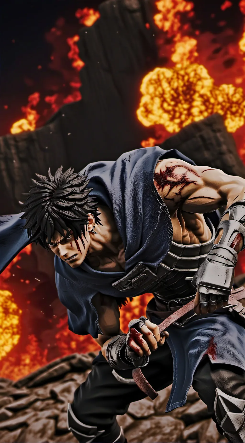 ai character: MHA final battle  background