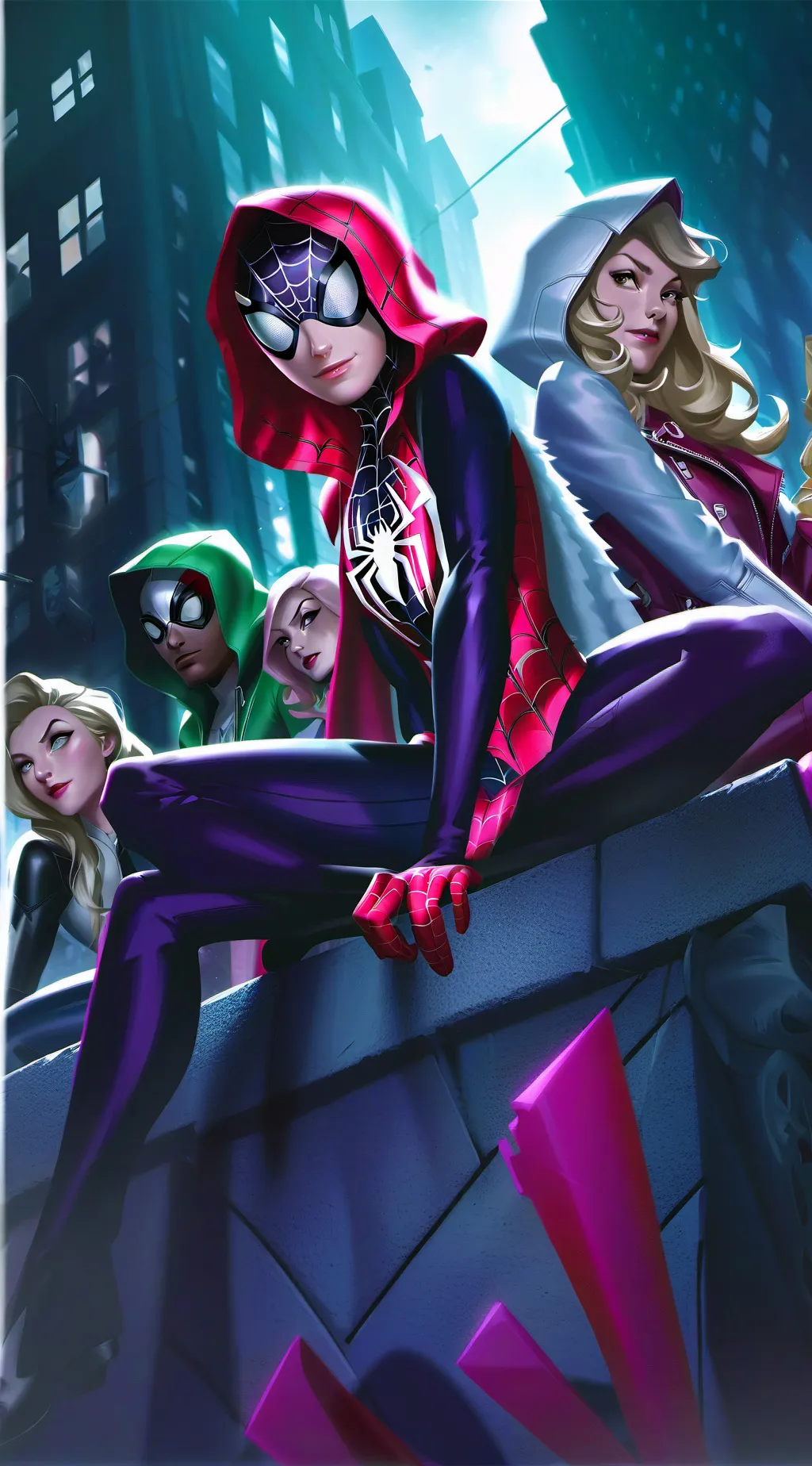 ai character: Spider Heroes  background