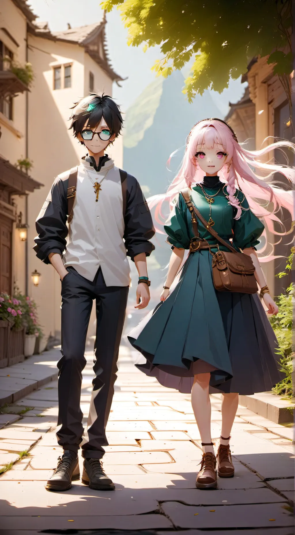 ai character: DanDaDan  background