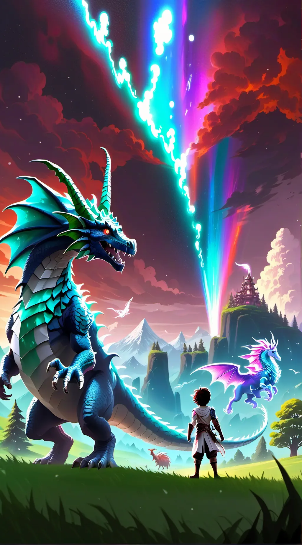 ai character: magic world background