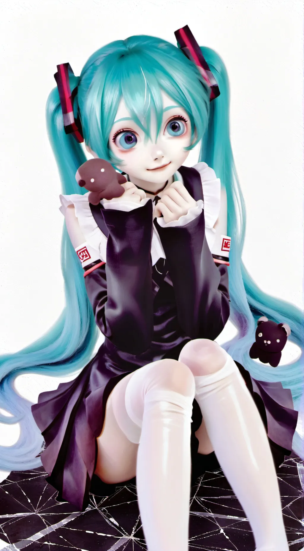 ai character: creppy miku doll background