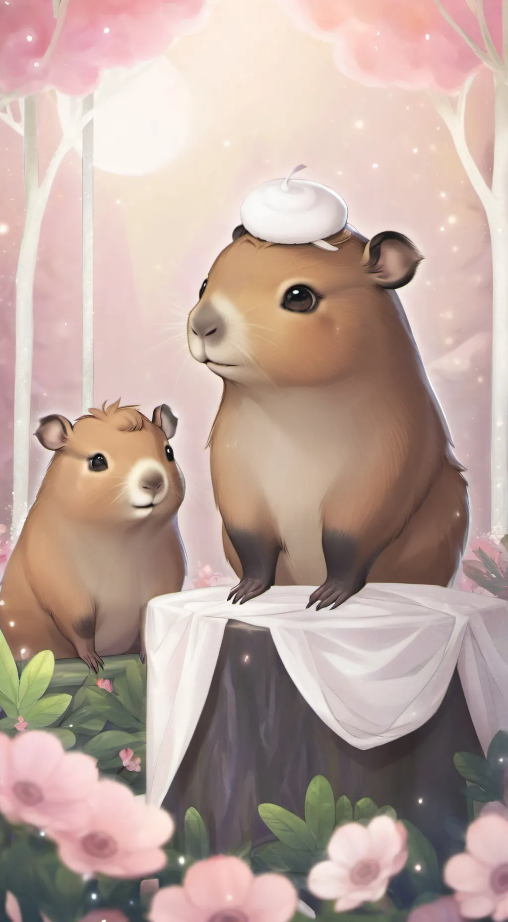 ai character: Canela y Mei background