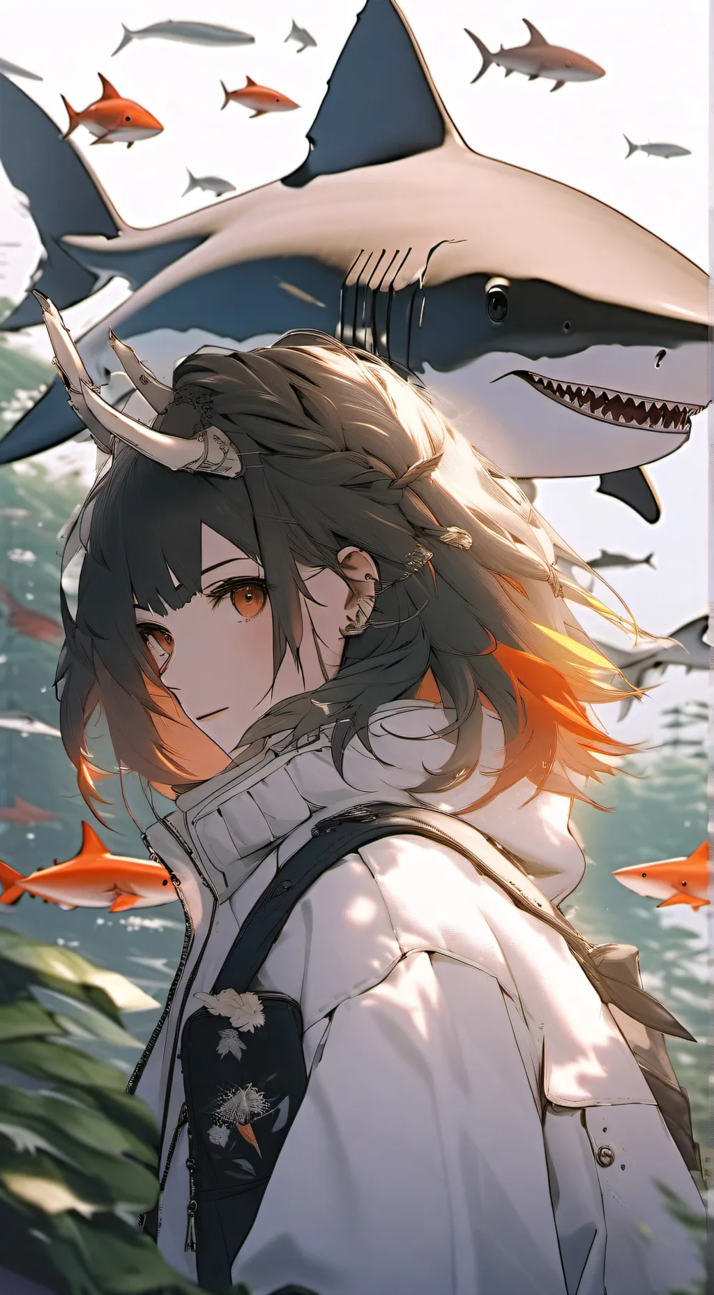 ai character: 🦈 Crokete 🦈 background