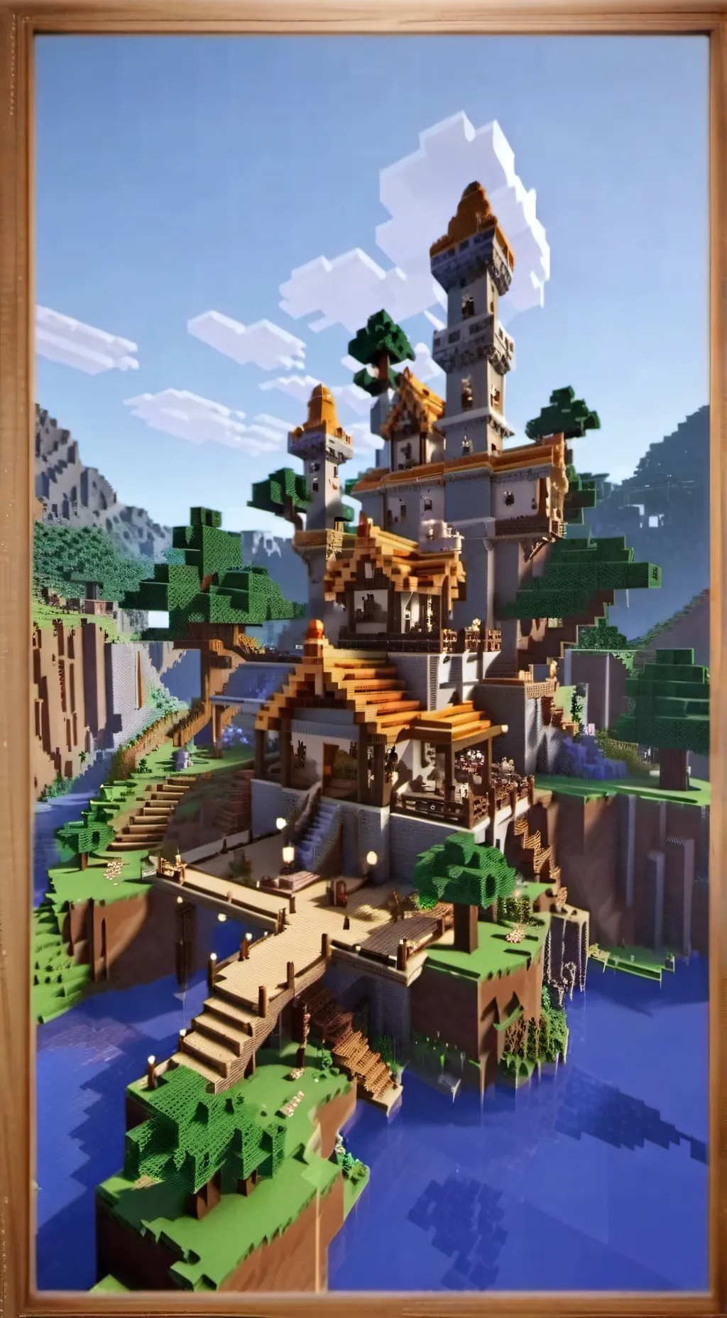 ai character: Minecraft par2 mha background