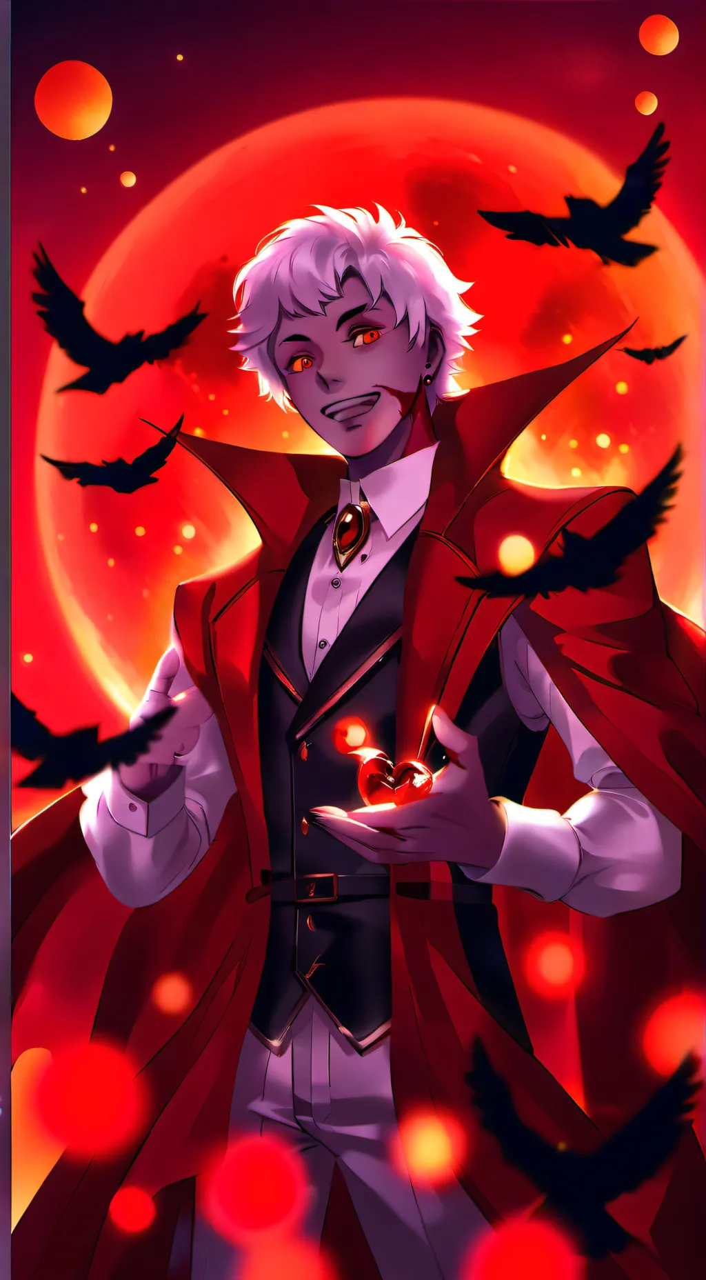 ai character: blood moon background