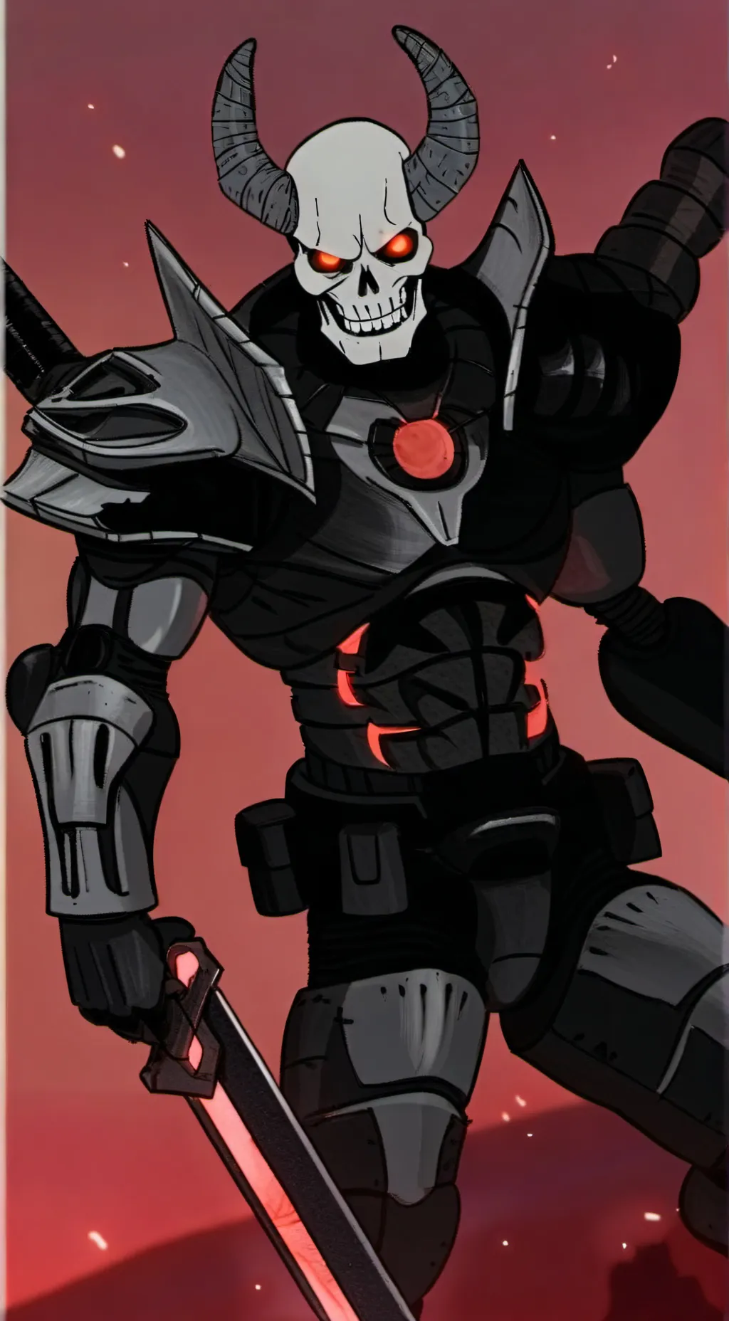ai character:  mechanical demon background