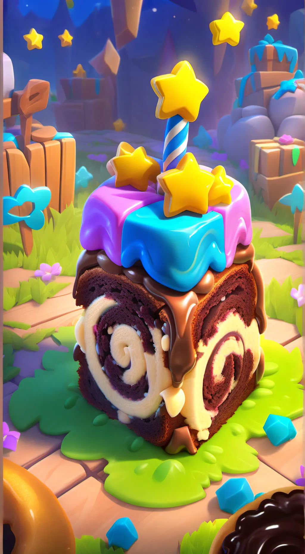 ai character: It's your bday!  background