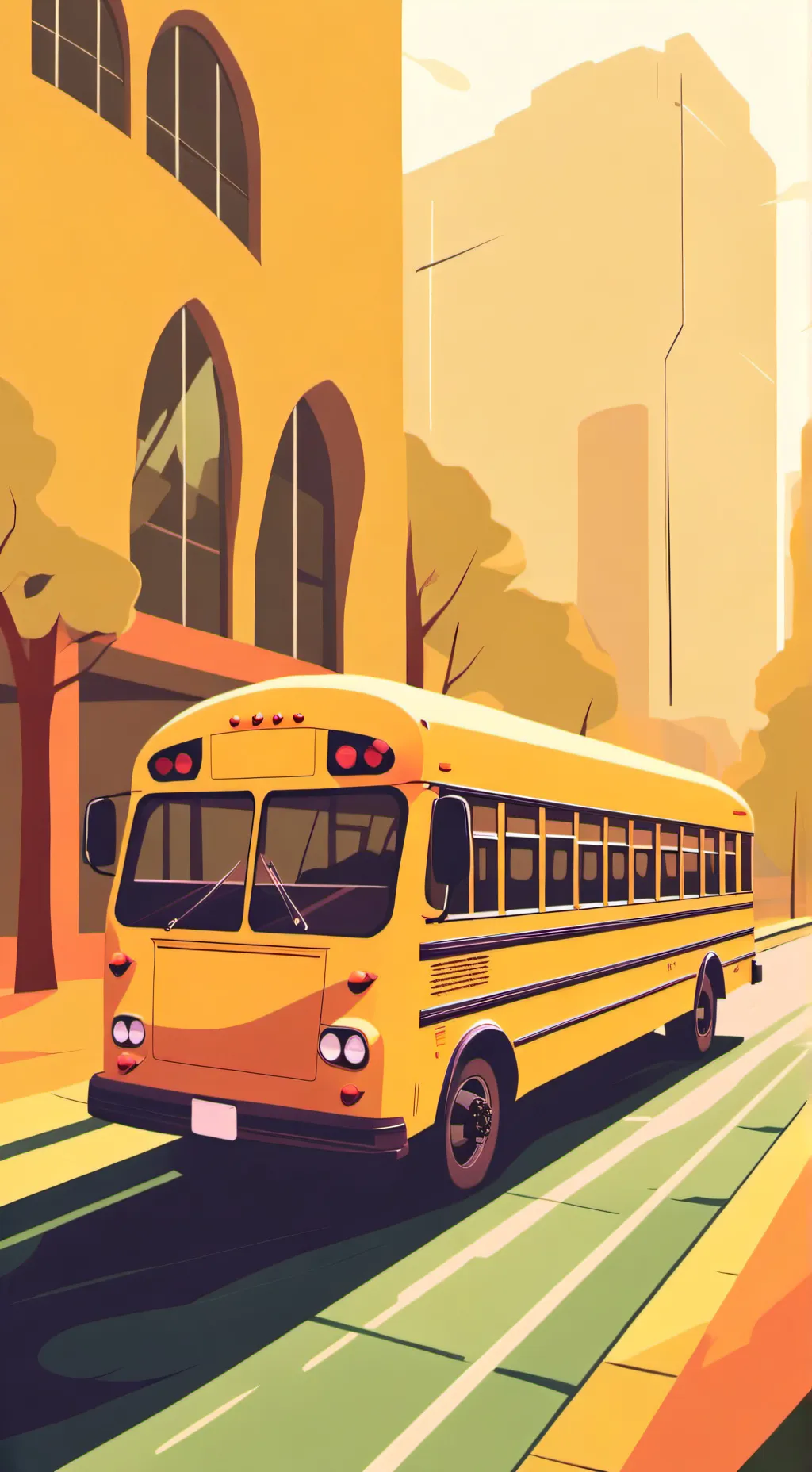 ai character: School trip background