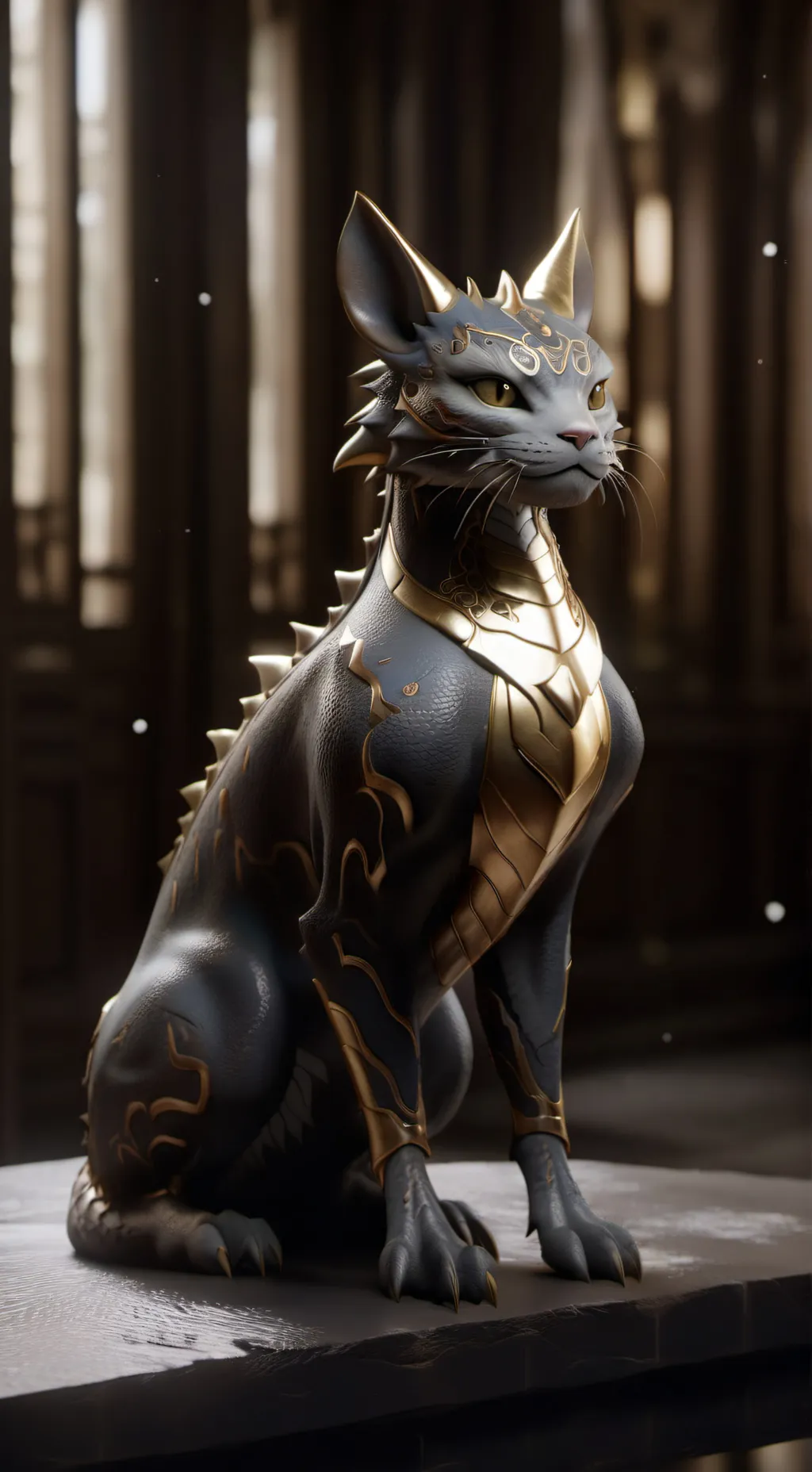 ai character: dragon cat background