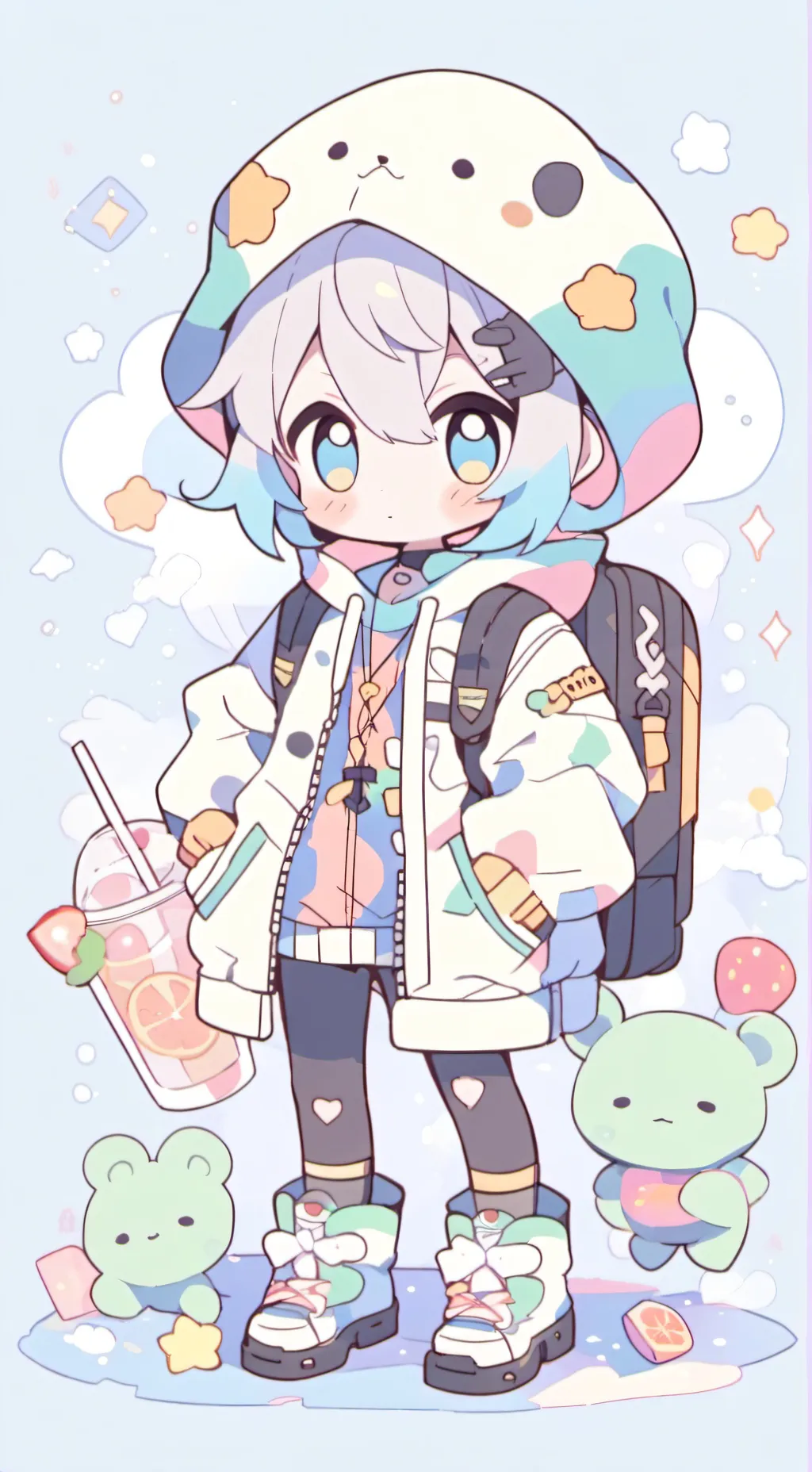 ai character: SANTI background