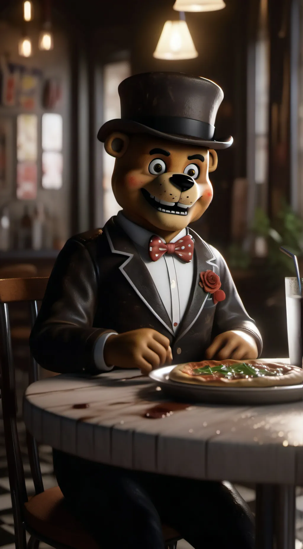 ai character: Fazzbear & Friends background