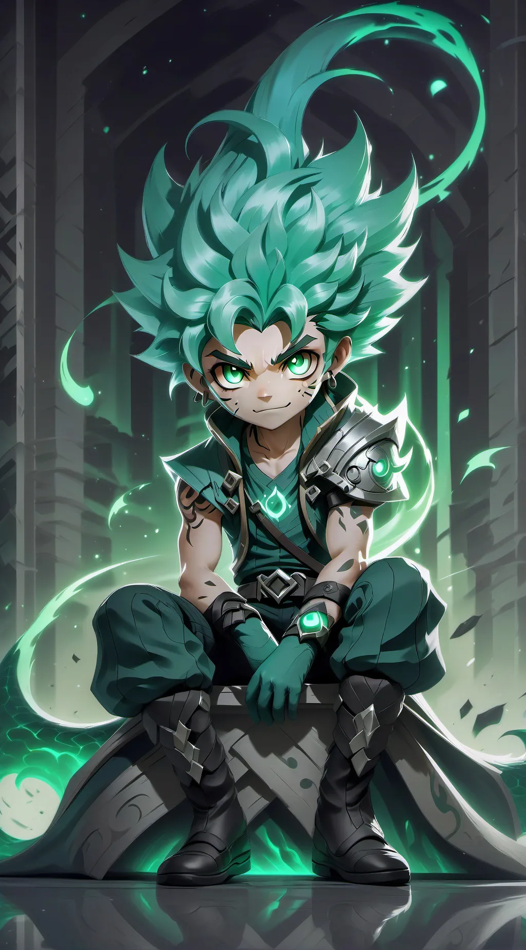 ai character: shade background