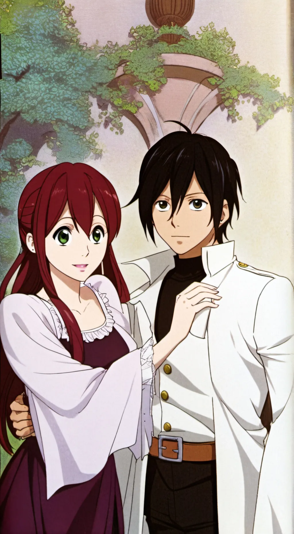 ai character: Miley & Zeref background