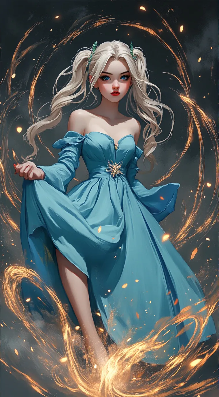 ai character: Aurora X Mireille  background