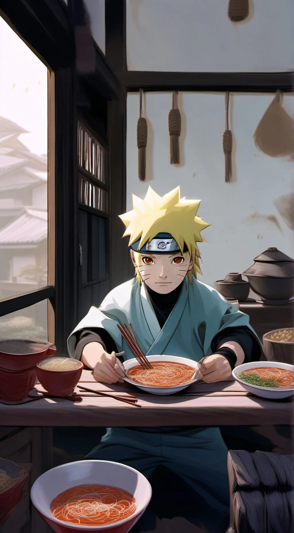 ai character: naruto  background