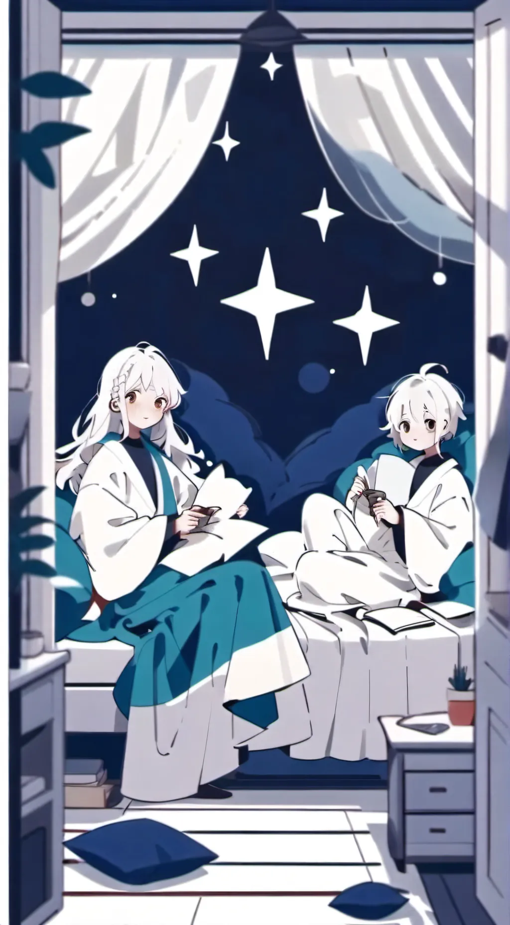 ai character: mha sleepover background
