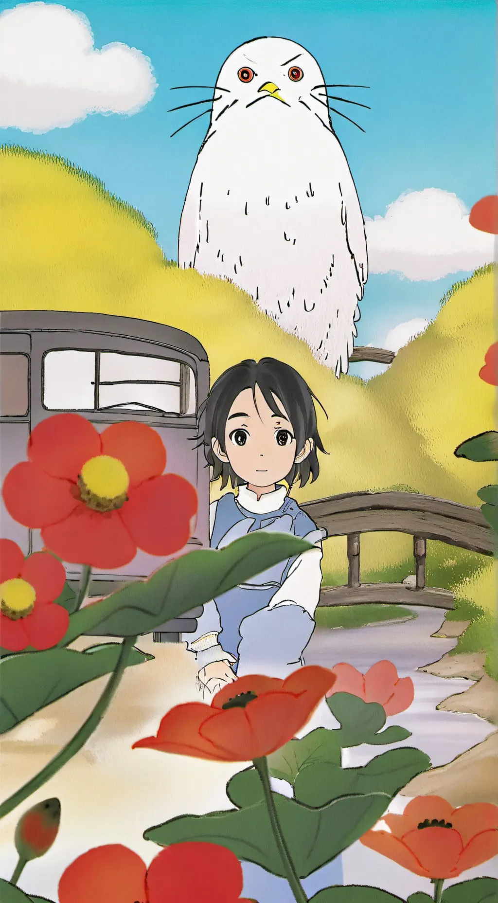 ai character: chica de anime background