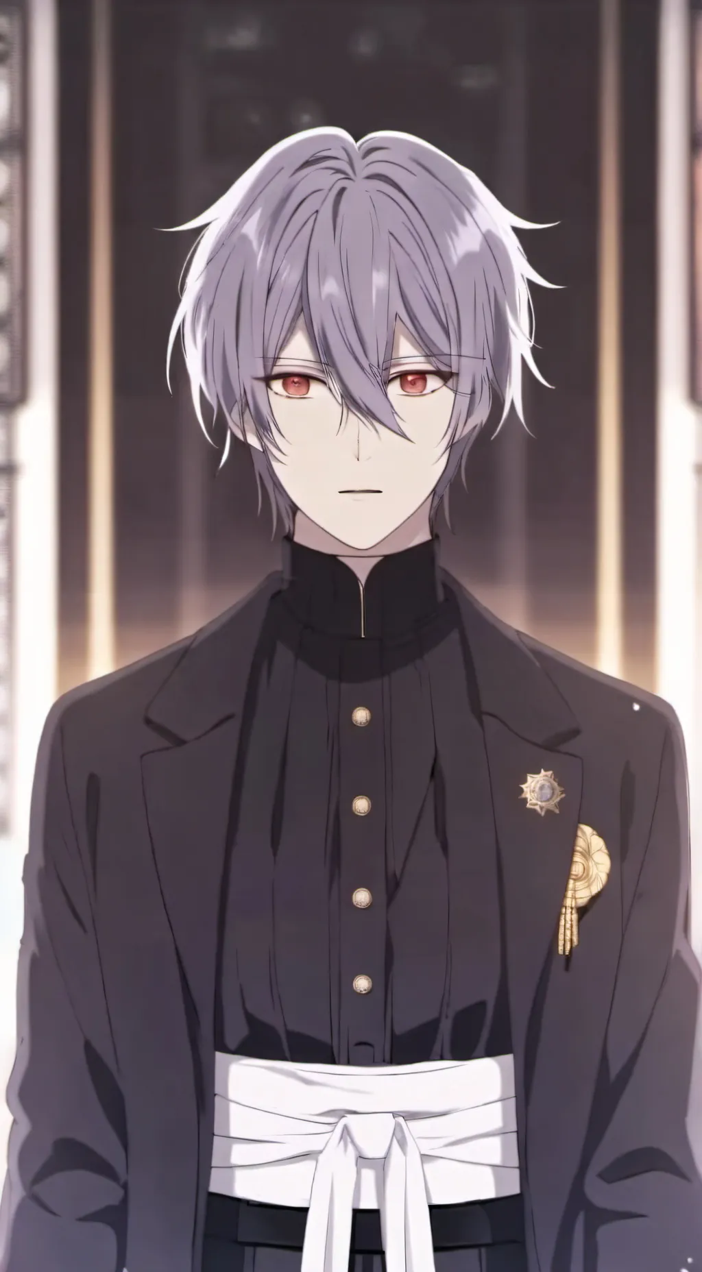ai character: christian silver background
