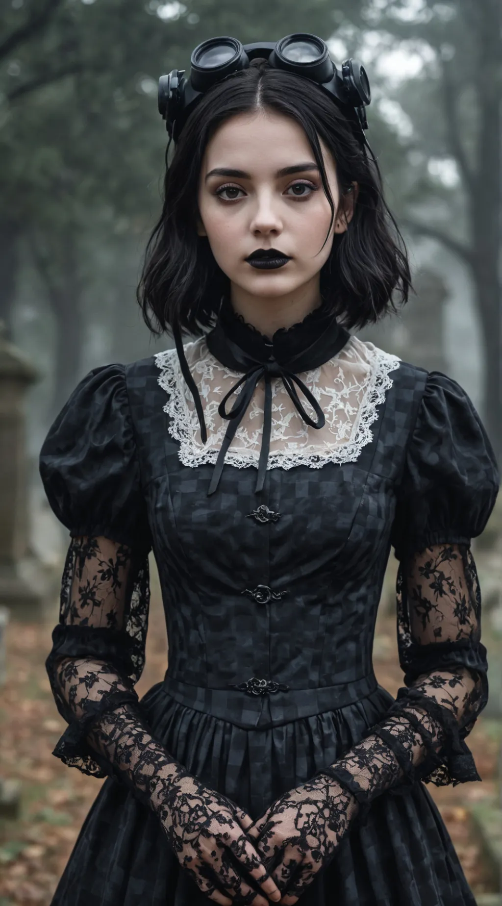 ai character: Wednesday Addams background