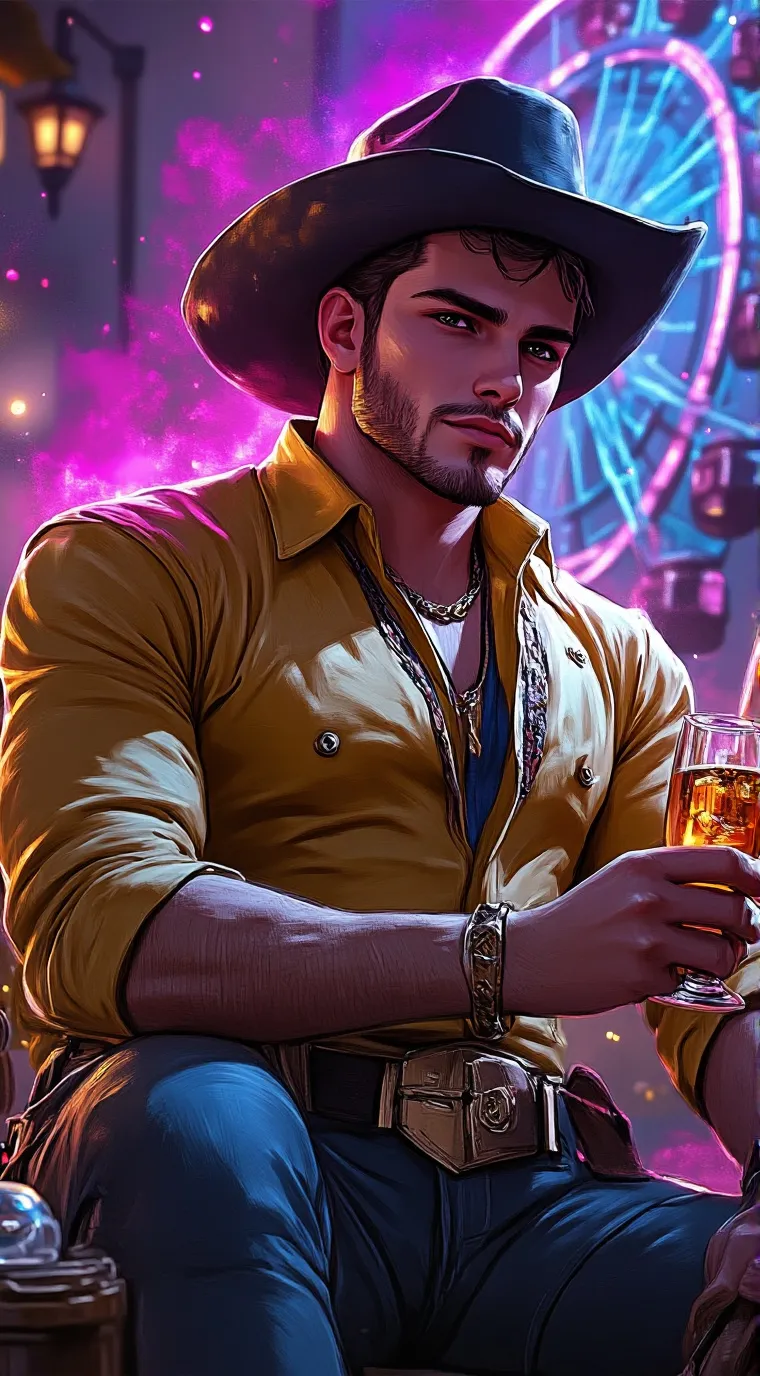 ai character: Colton Black background