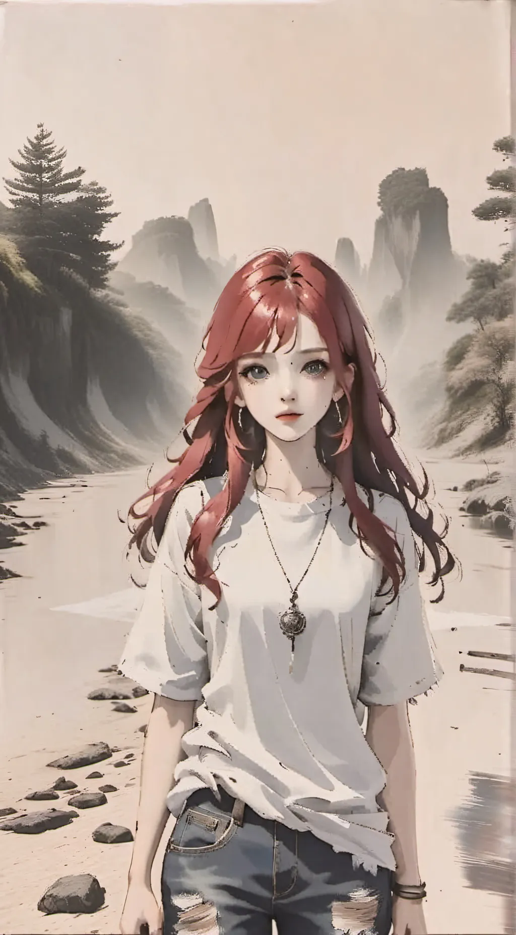 ai character: Violet  background