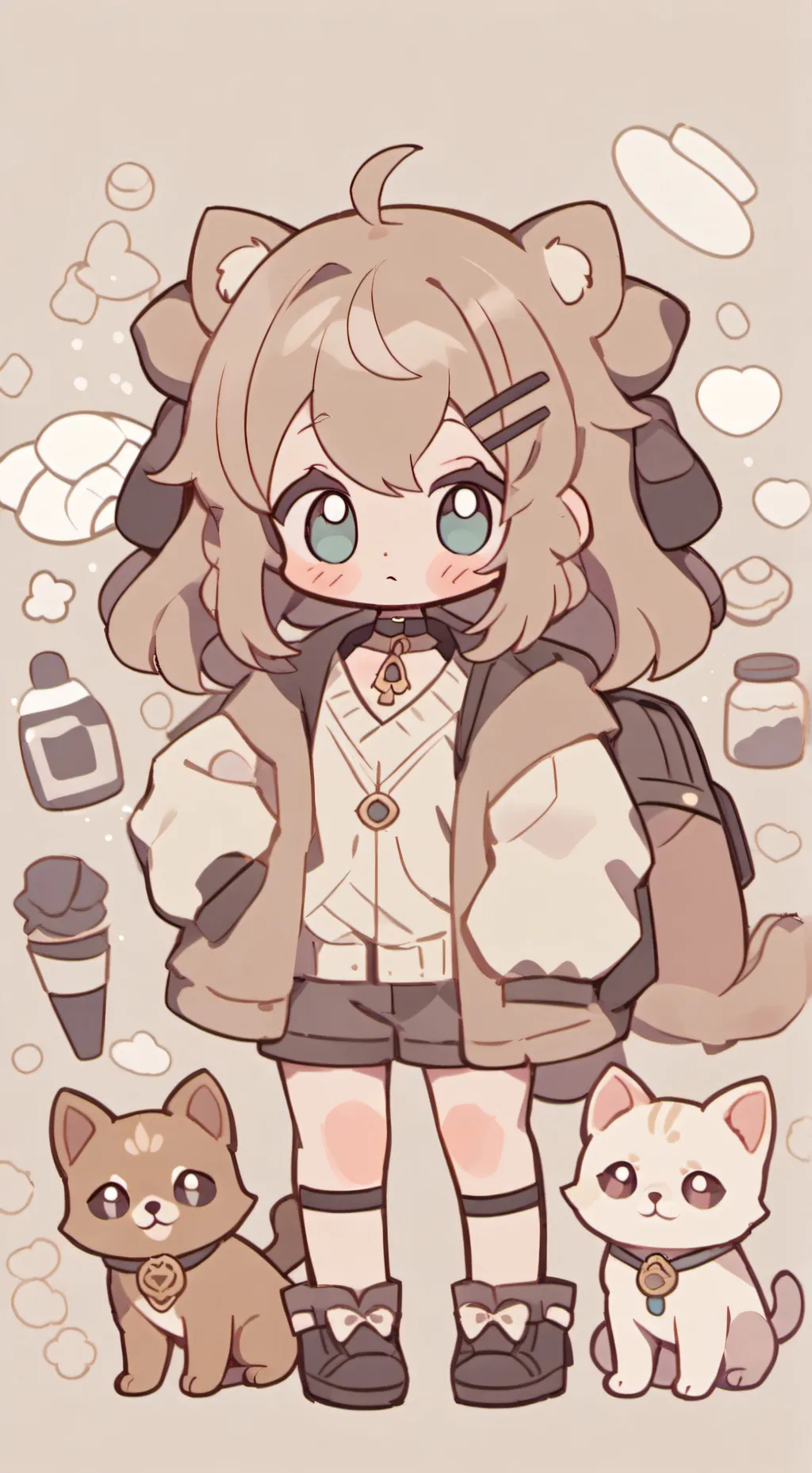 ai character: cookie background