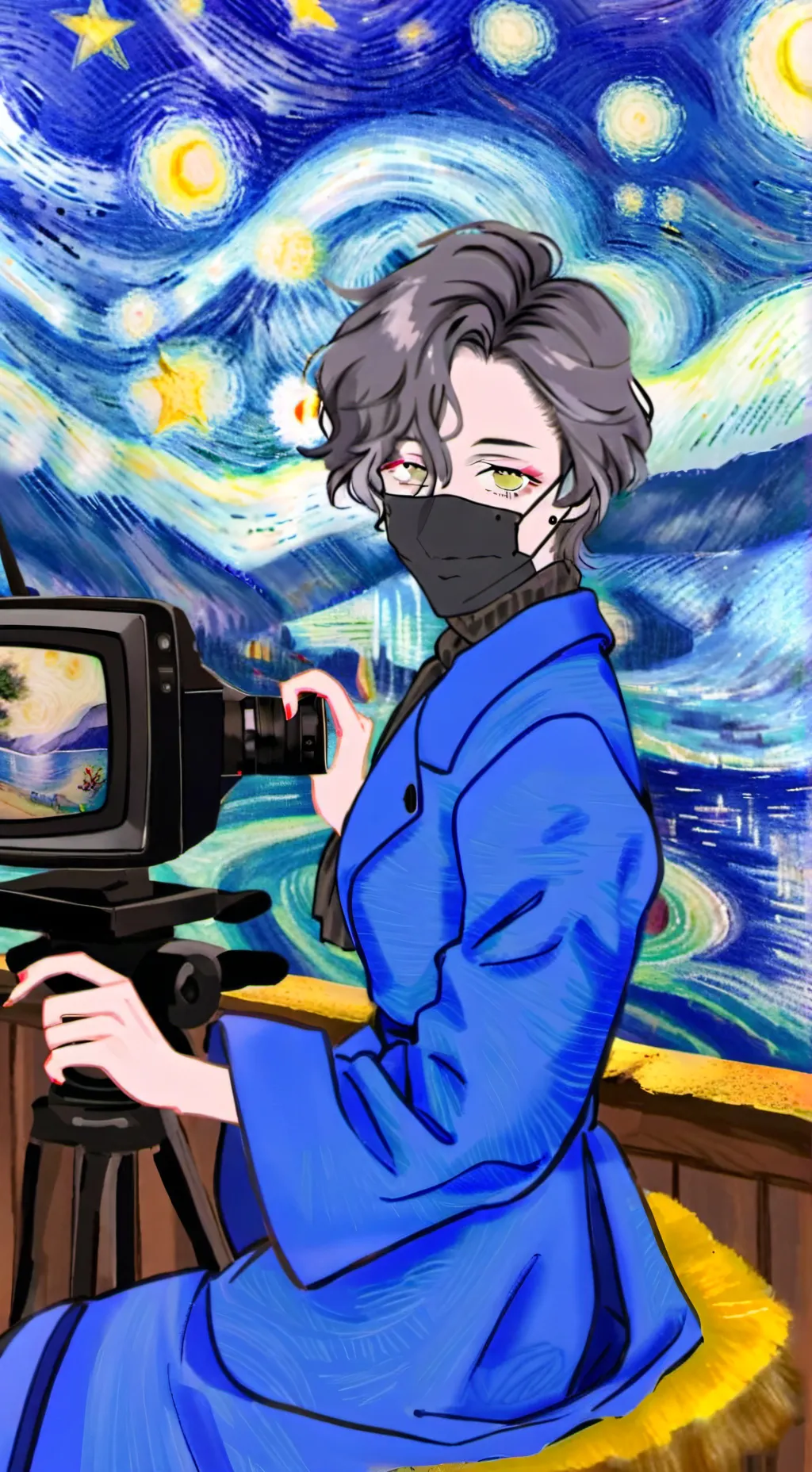 ai character: Mia x Melany  background