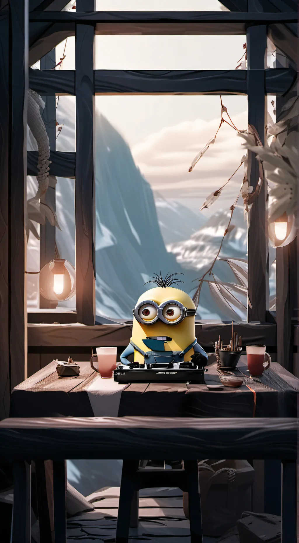 ai character: MINIONNNS background