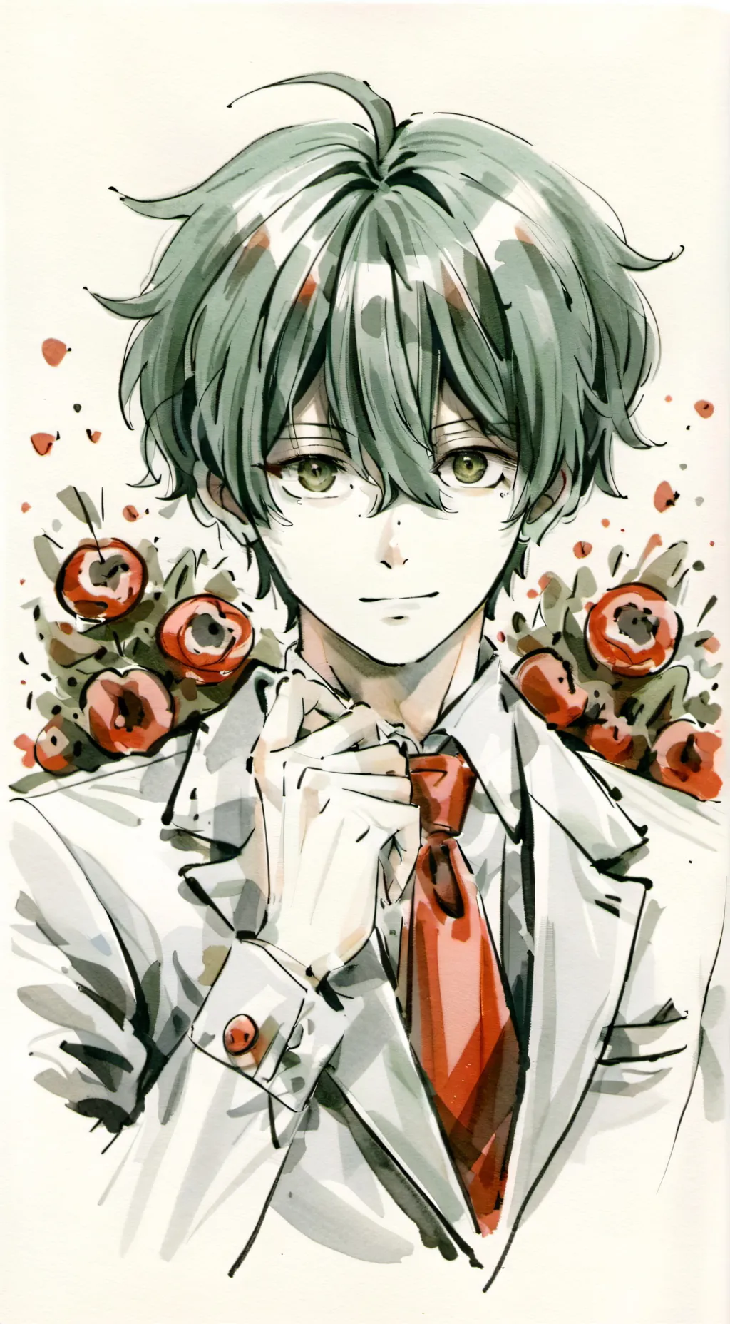 ai character: deku midori  background