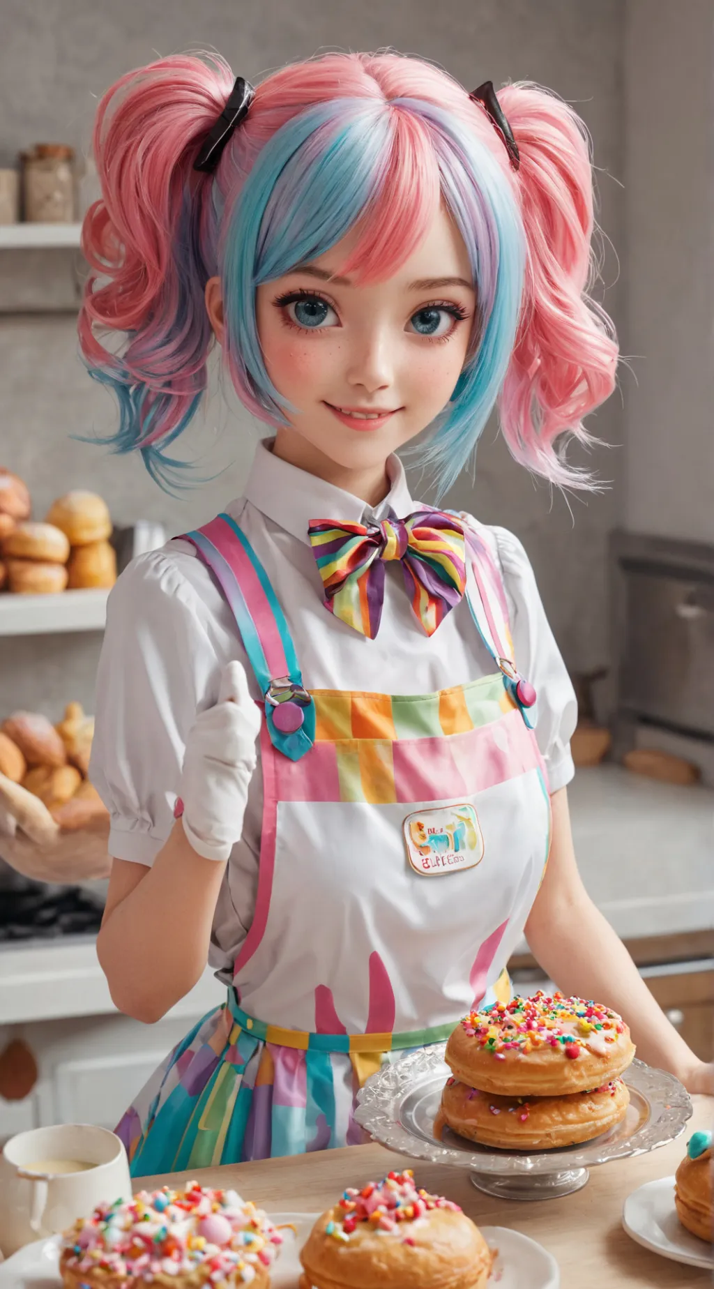 ai character: Sweets background