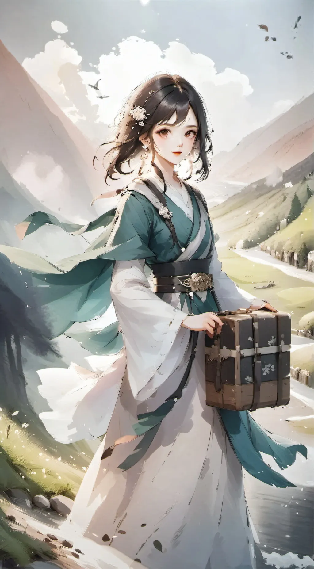 ai character: ирина background