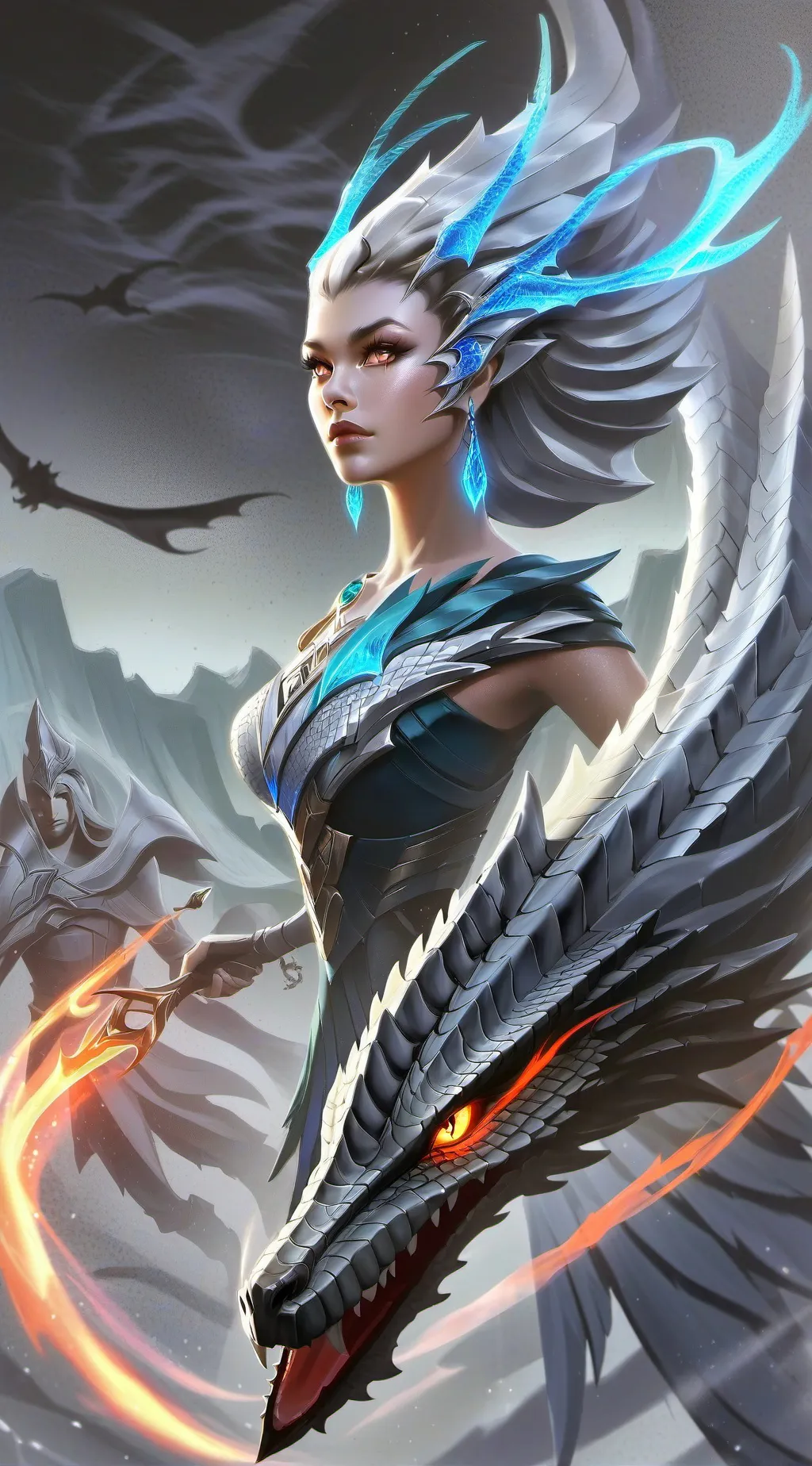 ai character: dragon goddess ✨️ background