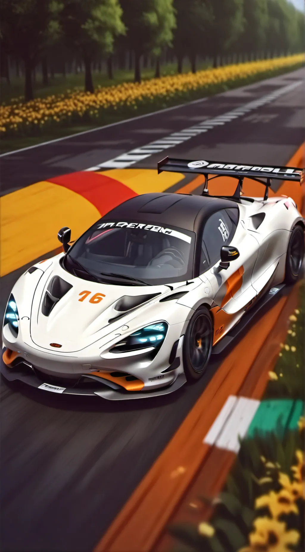ai character: McLaren 720s gt3x  background