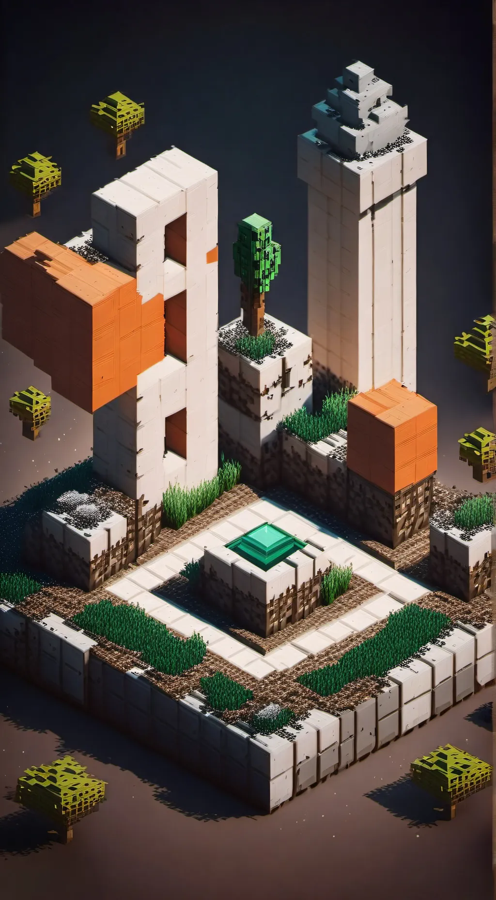 ai character: Minecraft seed  background