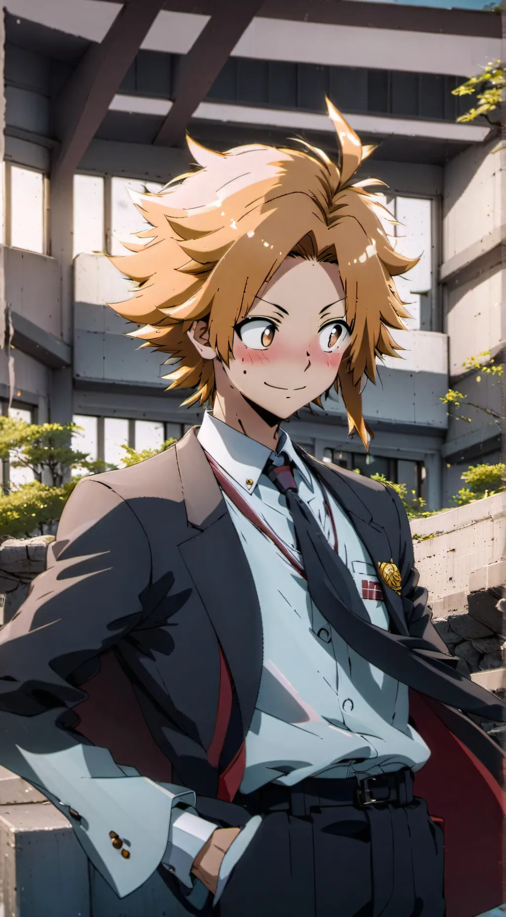 ai character: mha vas al cine background