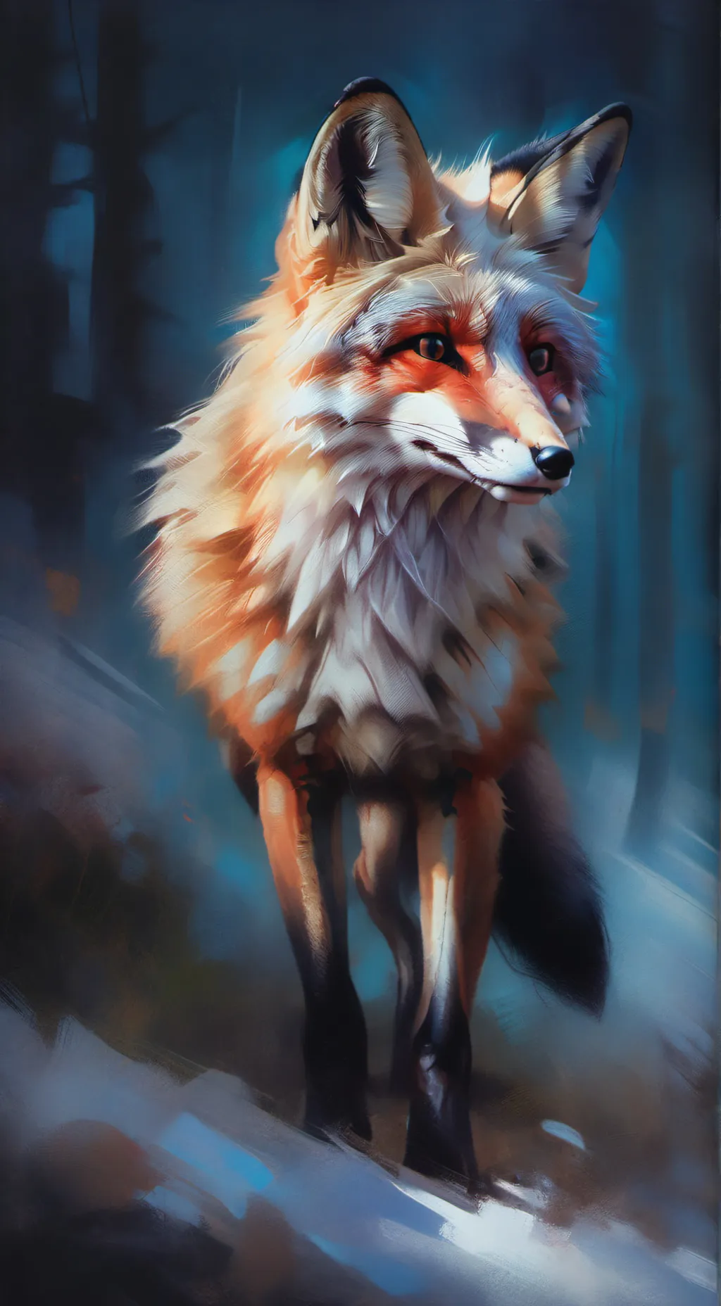 ai character: giant fox background
