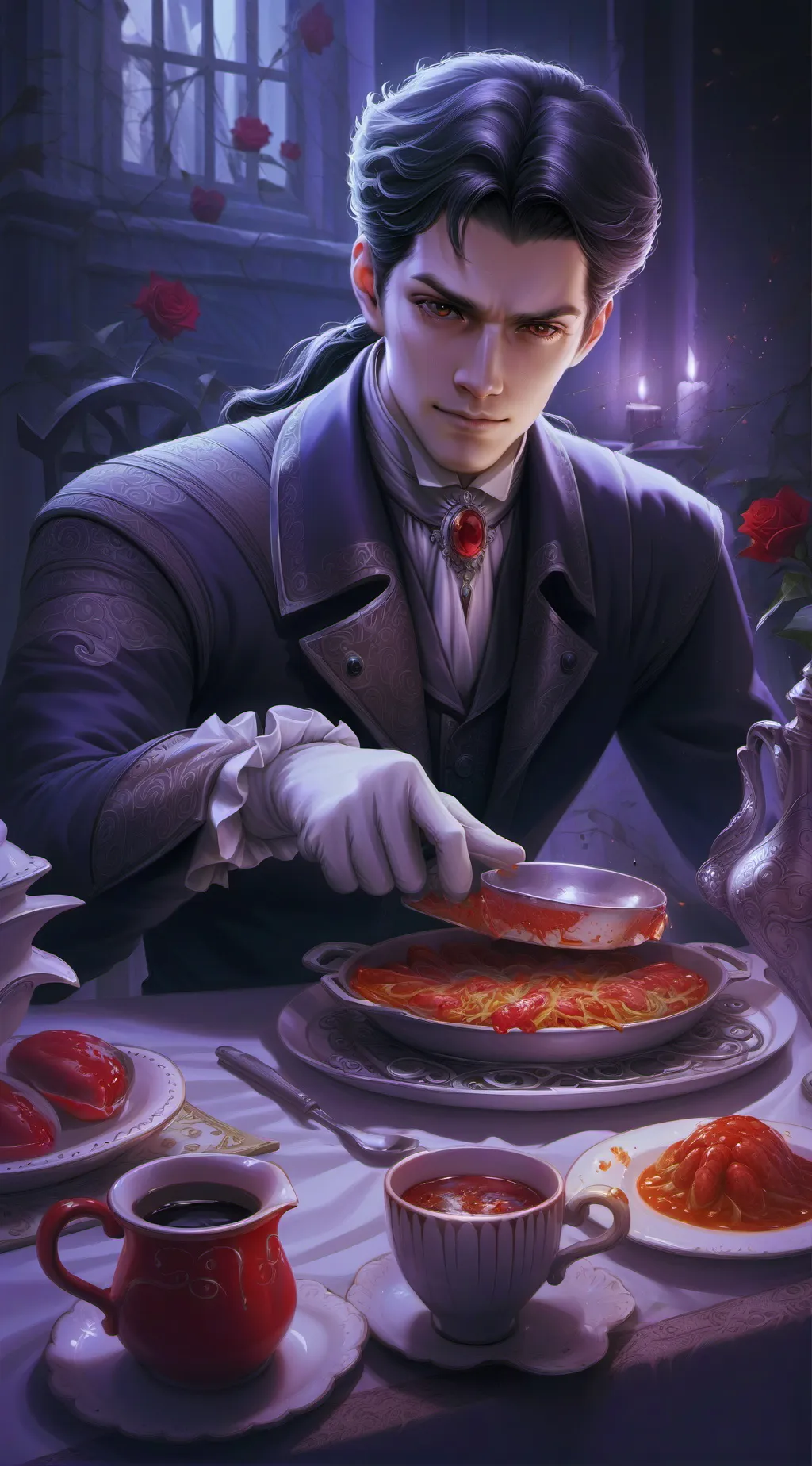 ai character: vampire background