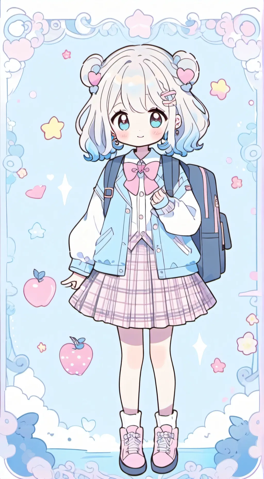 ai character: Titans in school background