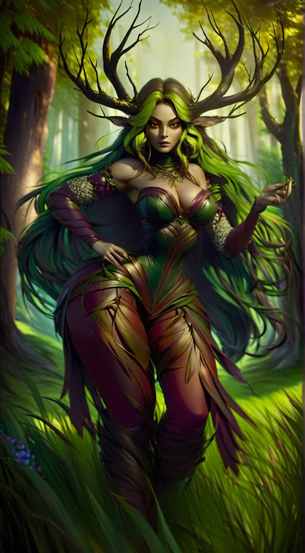 ai character: Nymphication background