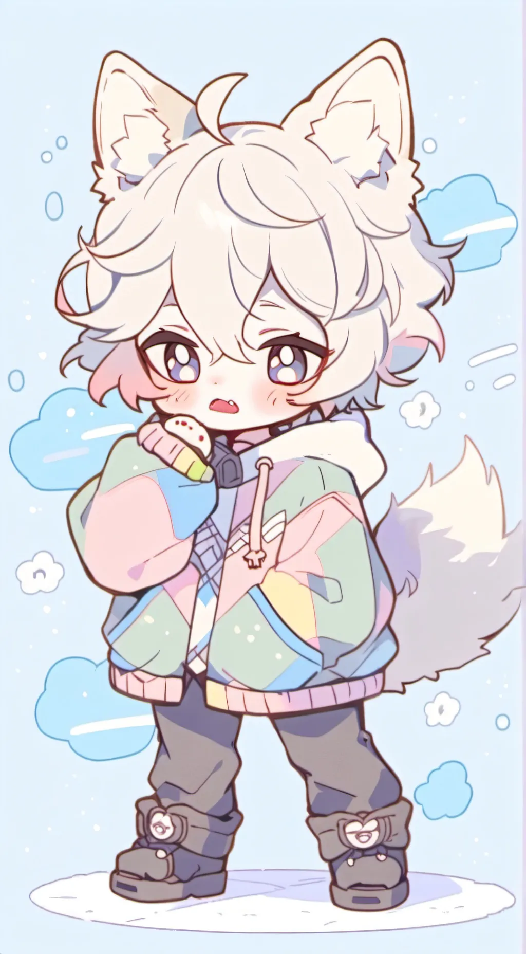 ai character: ◦•●◉✿𝐷𝑜𝑢𝑚𝑎✿◉●•◦ background