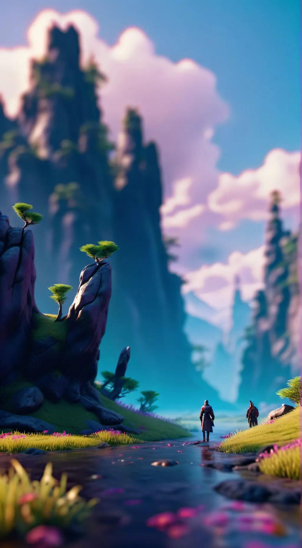 ai character: touch grass background