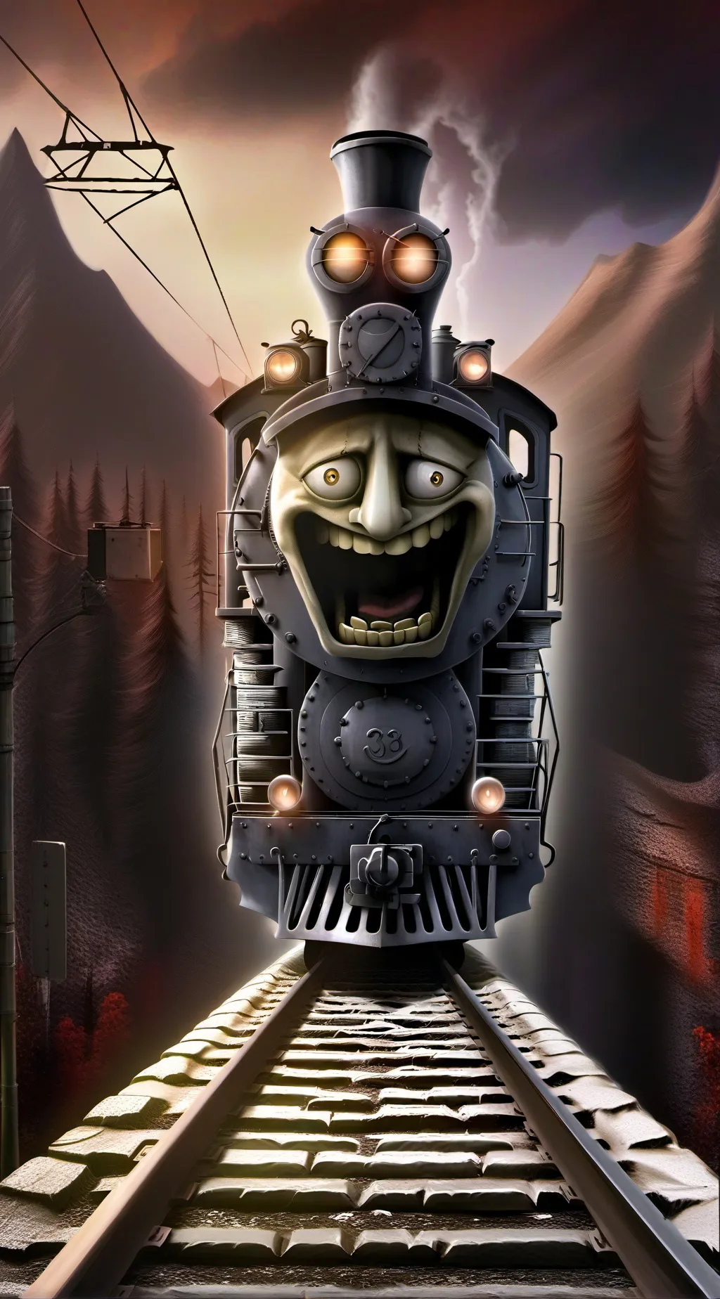 ai character: Nightmare Train background