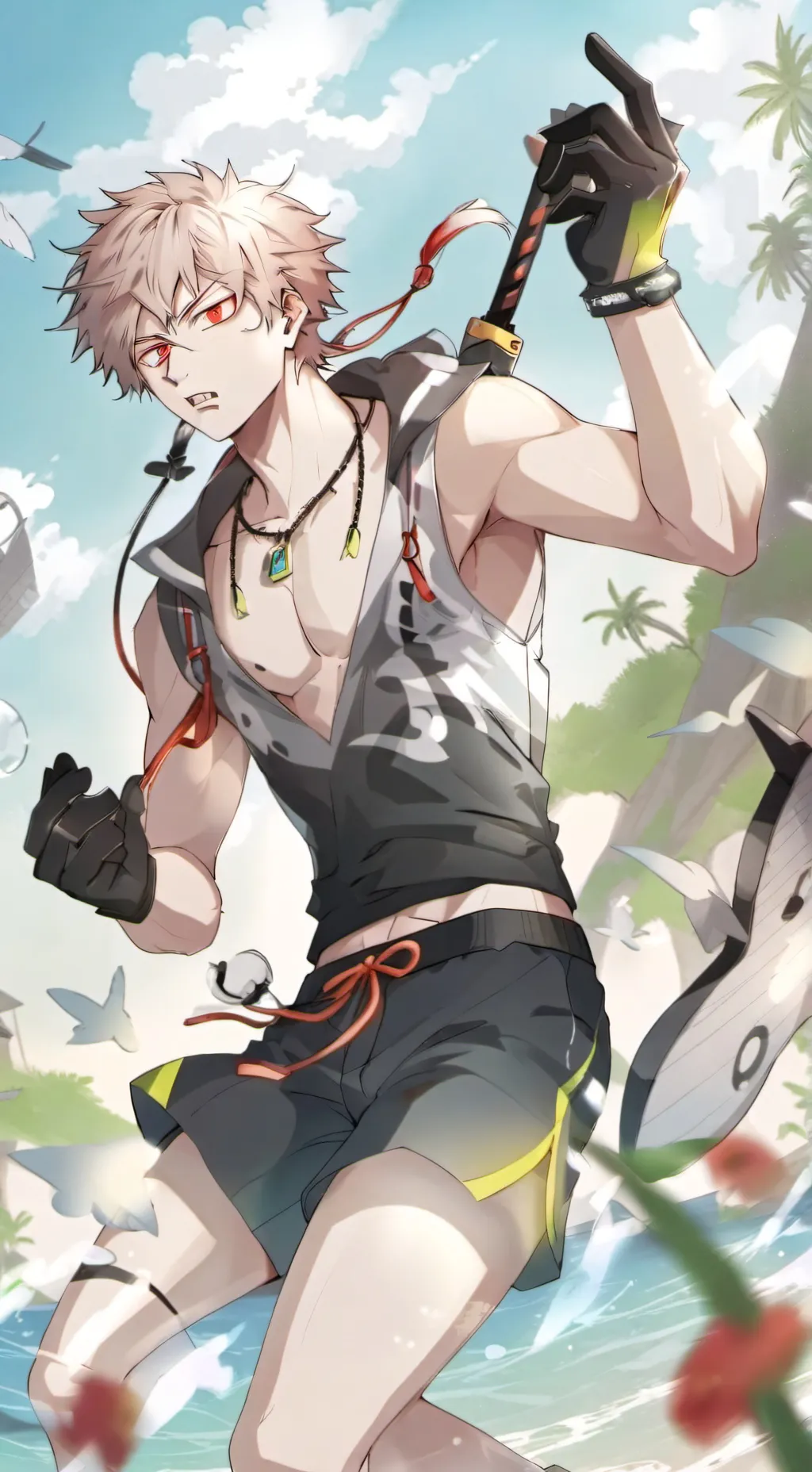 ai character: bakugo  background