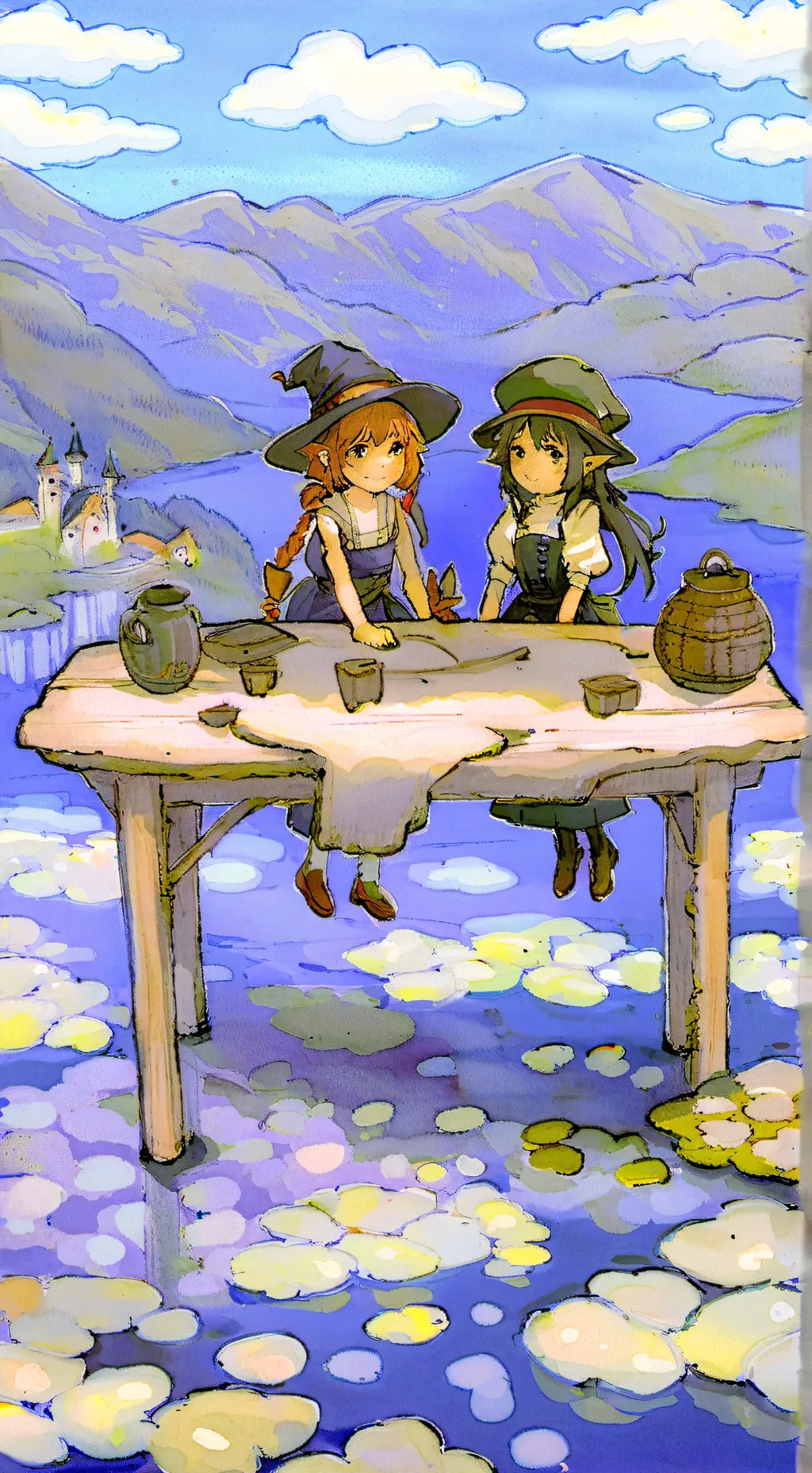 ai character: 2 tiny sisters fav background