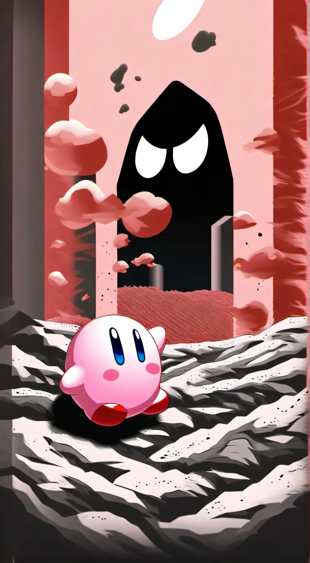 ai character: kirby  background