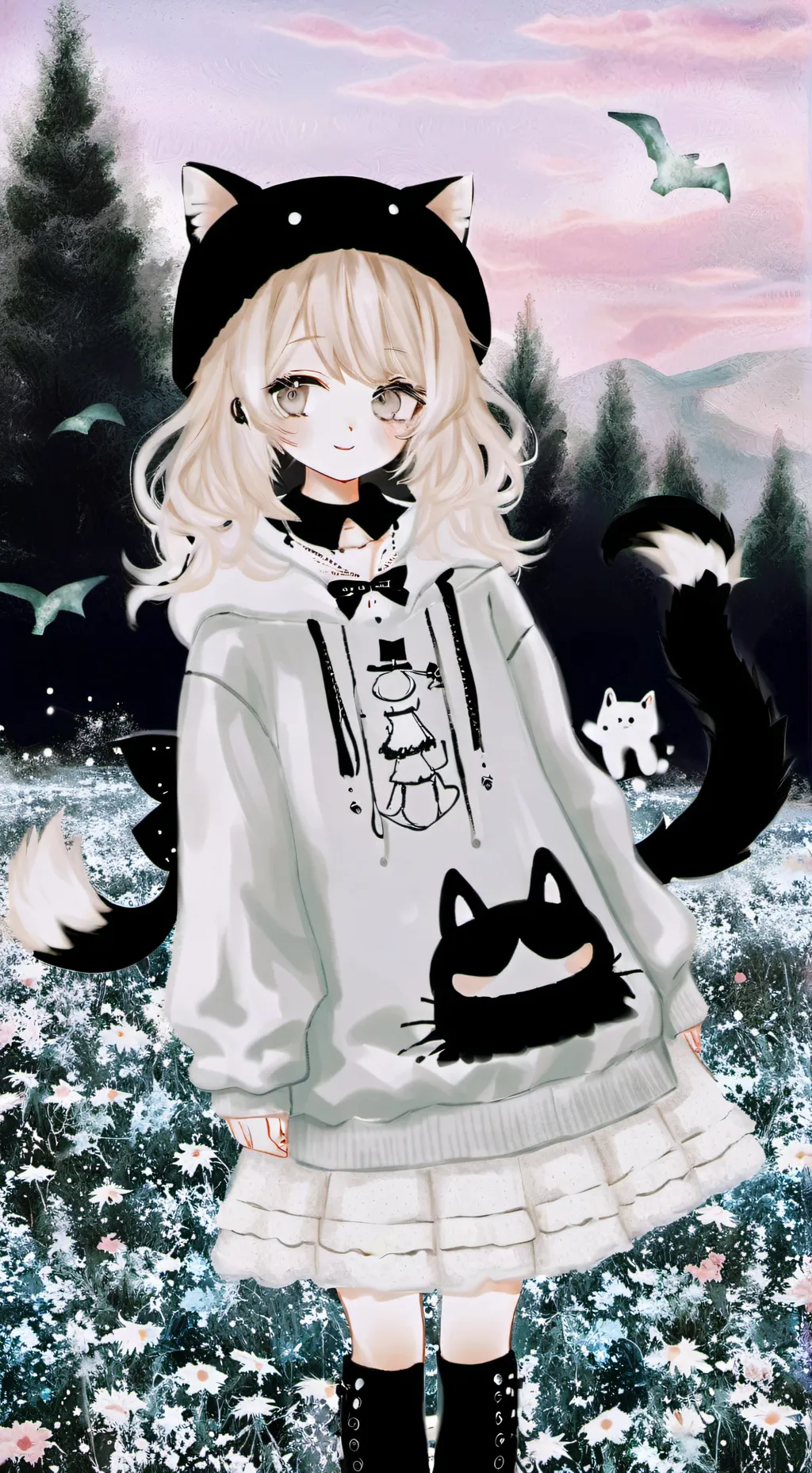 ai character: rose background