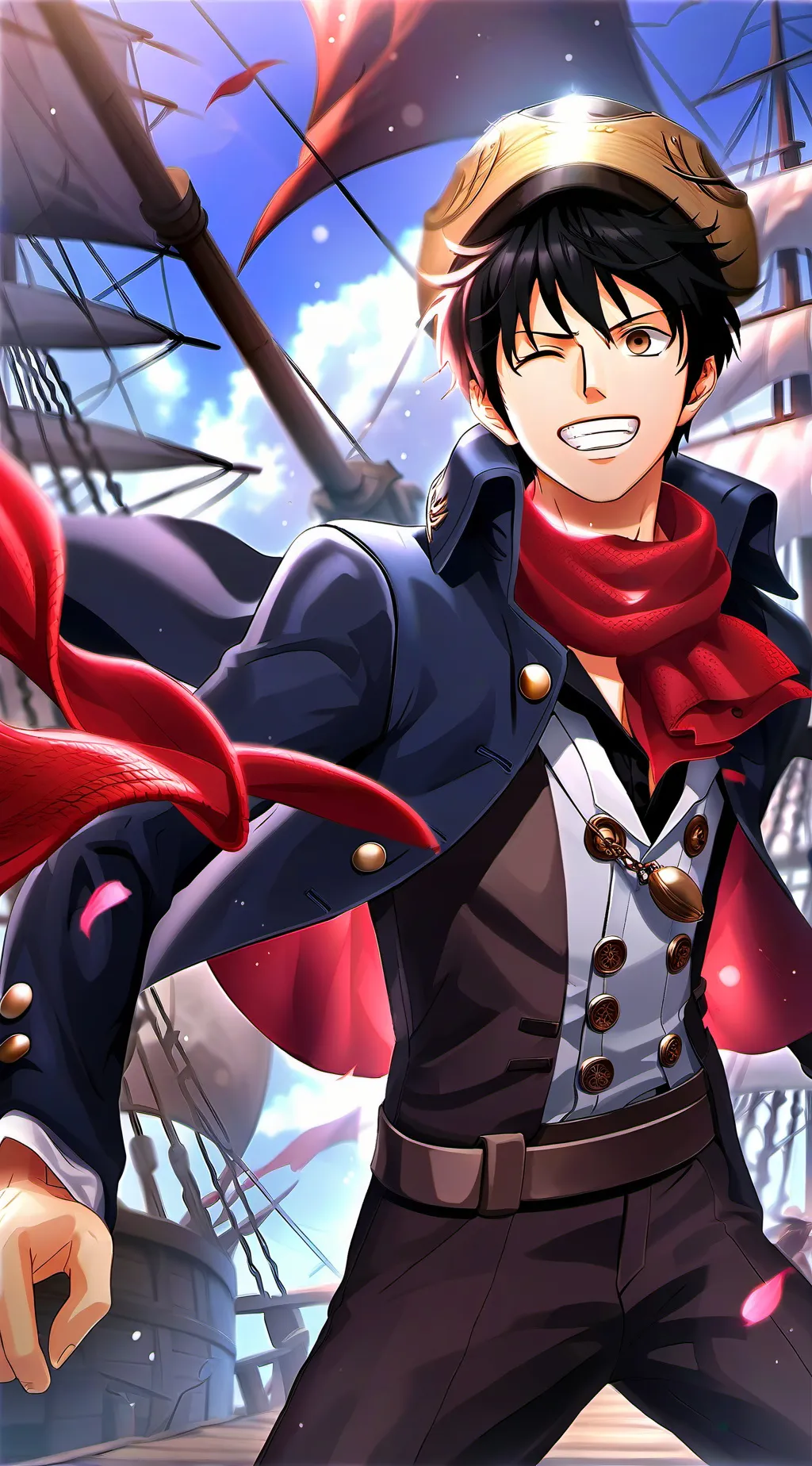 ai character: Monkey D. Luffy background