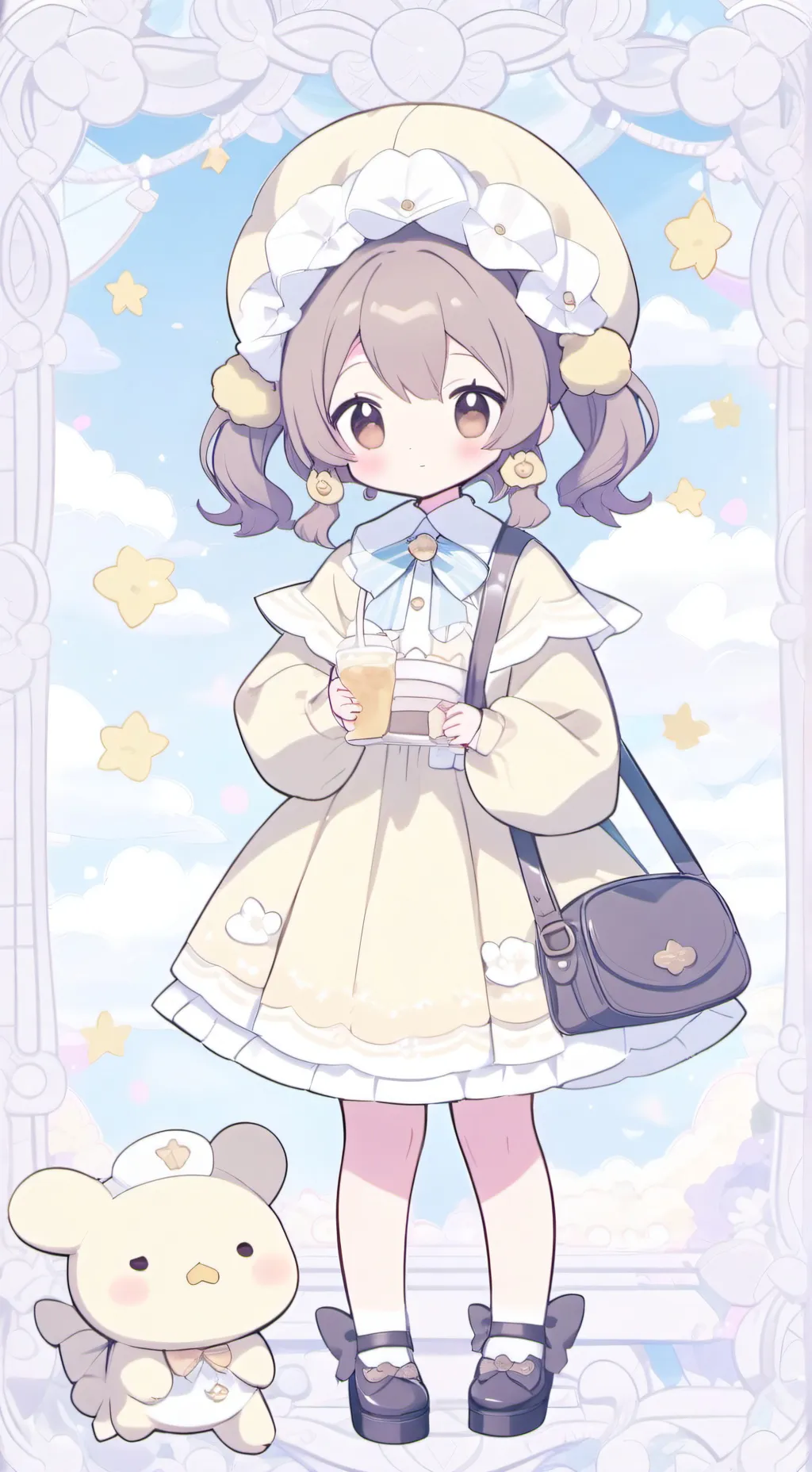 ai character: pompompurin background