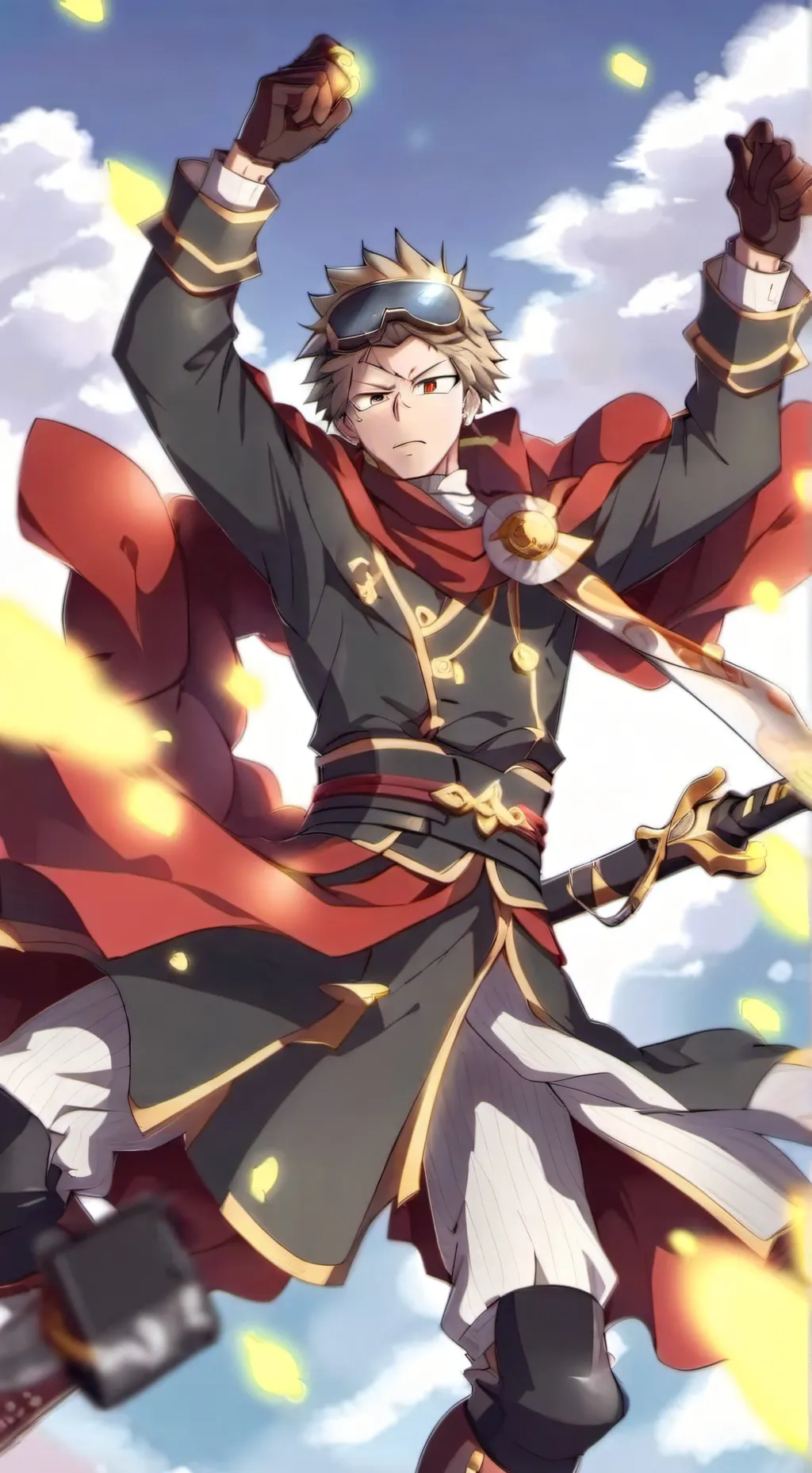 ai character: Katsuki Bakugo background