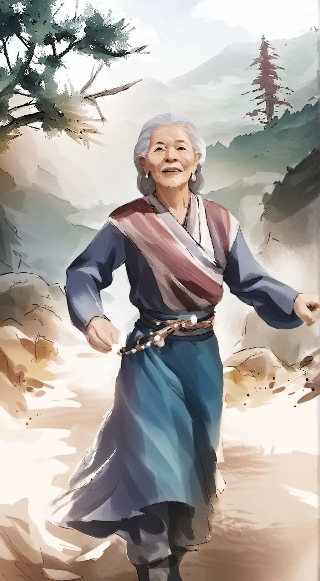 ai character: susss old women background